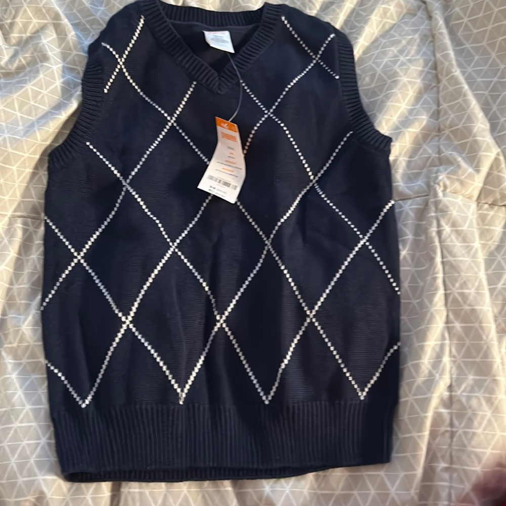 NWT Boys Gymboree Argyle Vest size S (5-6)